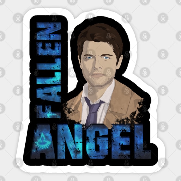 Castiel Fallen Angel (V.1) Sticker by potatonomad